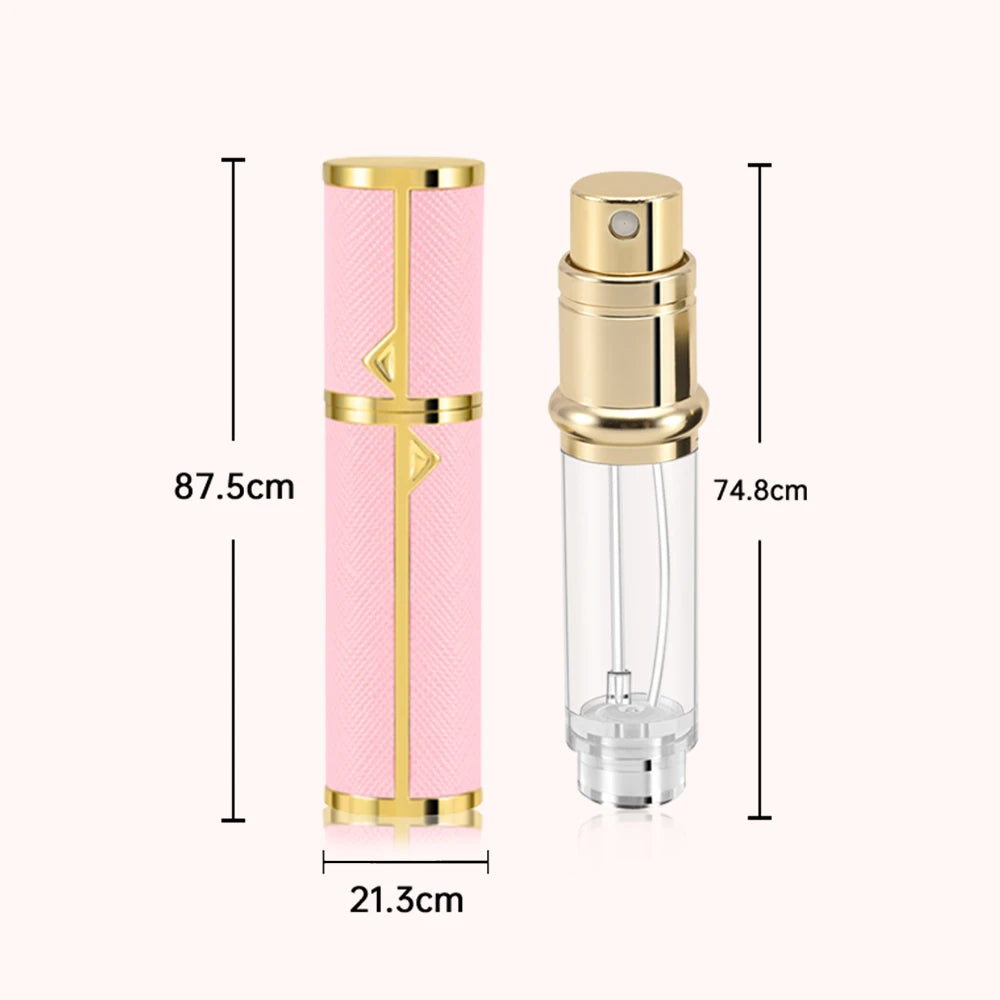 Louischanzl travel essentials perfumes empty bottle arabes originales PU leather 5ml Perfume refillable Bottle mini size bottles