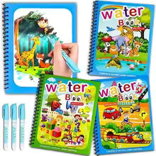 Drawing Coloring Books for Kids Magic Water Book with Pen 2 To 4 Years Old Children Learning Education Toy Baby Montessori Toys