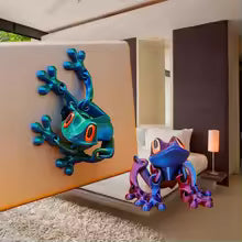 3D Printing Fridge Magnets Sticker Magnetic Frog 2025 Popular Black Technology Joint Movable Ornament Luminous Dragon Toy