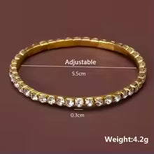 New Fashion Crystal Women's Bracelet Bangle Chains Crystal Gold Color Elastic Bracelets Hand Jewelry Wedding Accessories